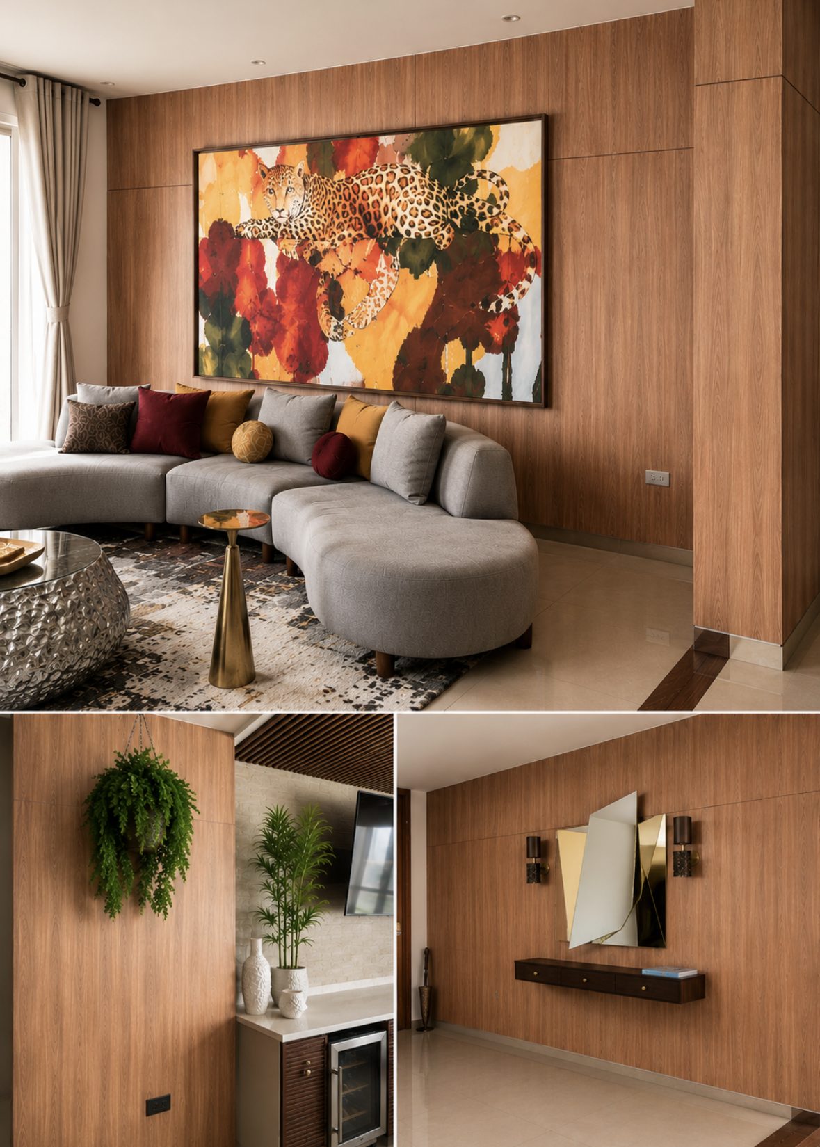 Ambiente interior con Panel WPC
